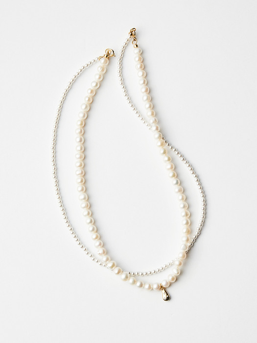 [X VINTAGE HOLLYWOOD] 5-way Pearl Necklace