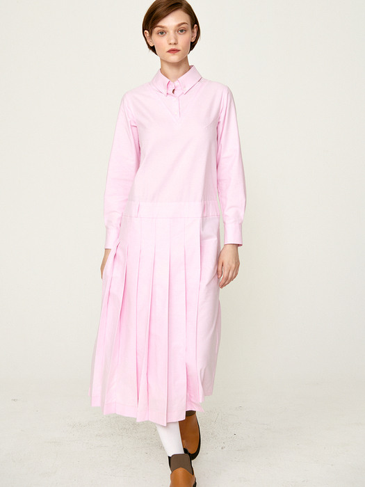 Oxford shirt dress (pink)