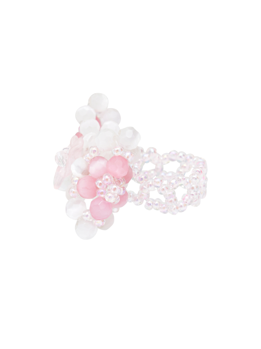 Blooming Beads Ring (Pink)