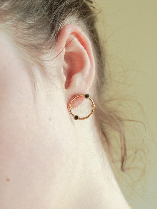 4 circles Earring _2 (gold)