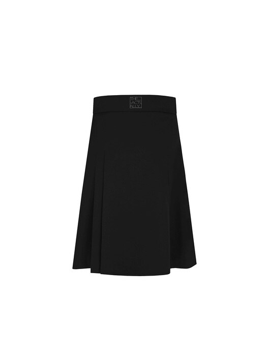 [TA212SK01P] midi pleats skirt-black