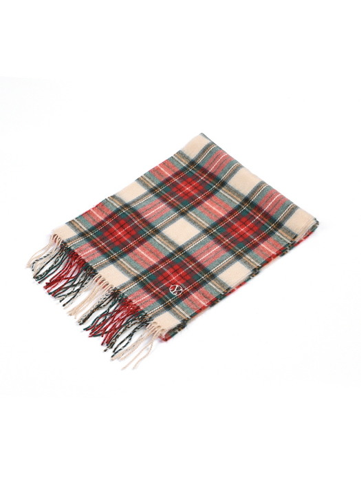 RETRO CHECK MUFFLER_BEIGE