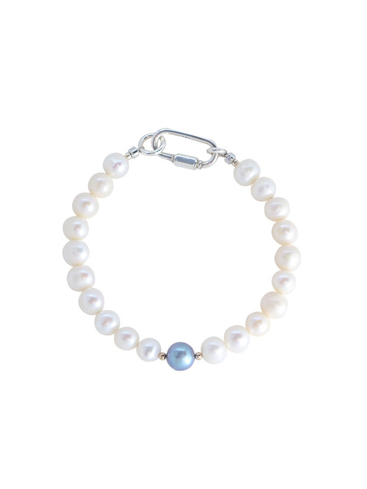 White Snow Pearl Bracelet 925 Silver