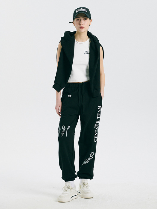 EVERY FLOWER SWEATPANTS_BLACK