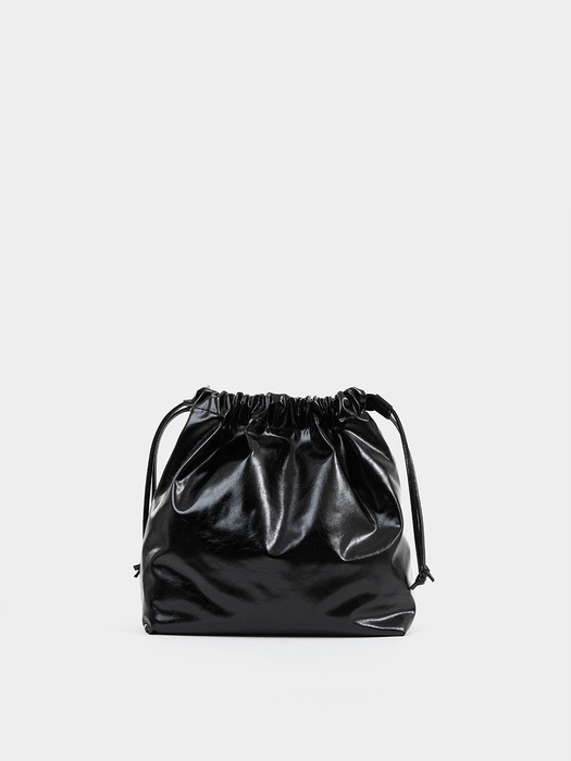 CH. TRAWSTRING BAG, BLACK