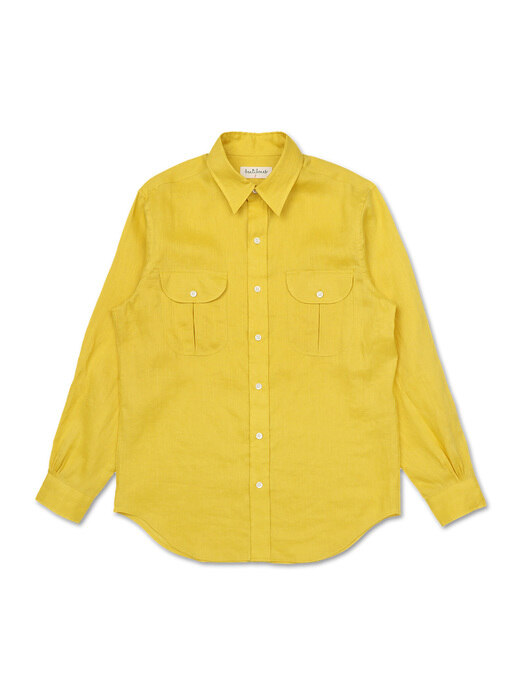 LINEN SAFARI SHIRTS - YELLOW