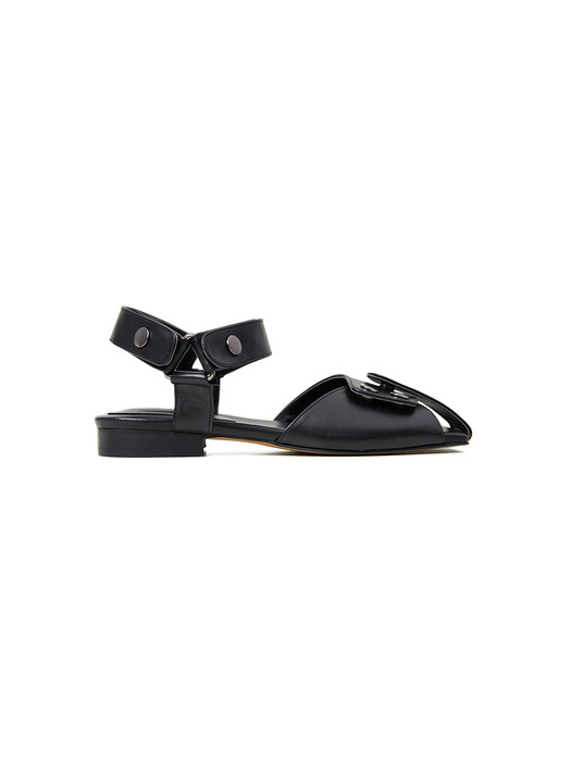 20mm Amber Buckle Strap Sandal (BLACK)