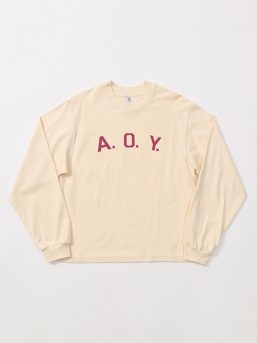 A.O.Y. PRINT LONG SLEEVE TOP 3COLORS