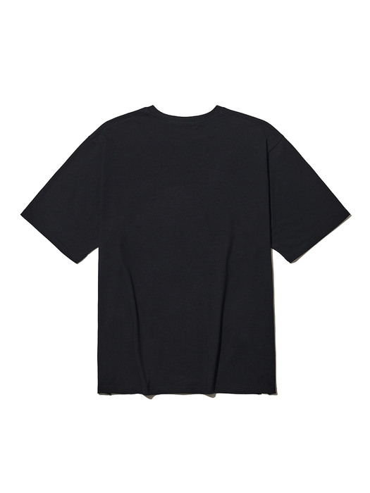 COTTON MODAL RELAXED S/S TEE BLACK