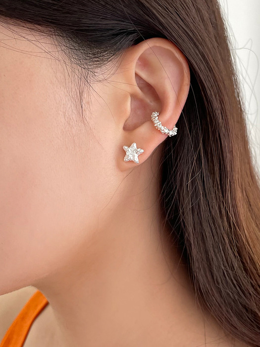 [silver925] foil star earring (2color)