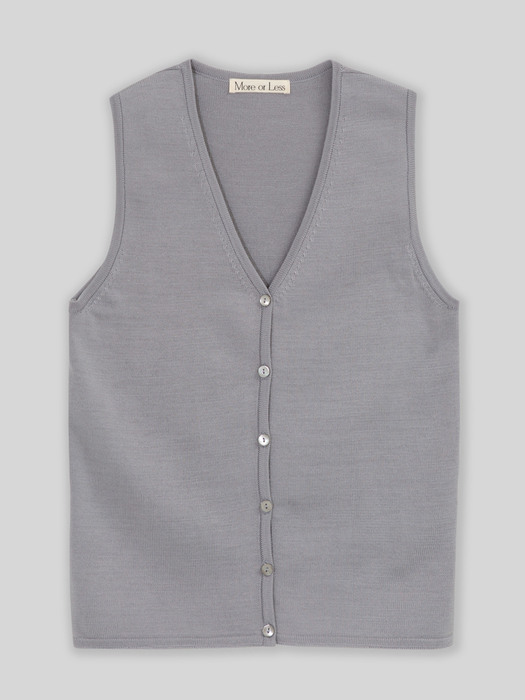 Summer Knit Vest - Grey