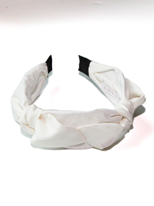 Double White Bow Headband