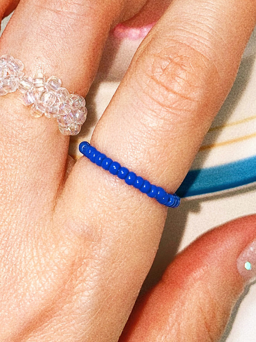 Dear Blue Fine Color Beads Ring 비즈반지
