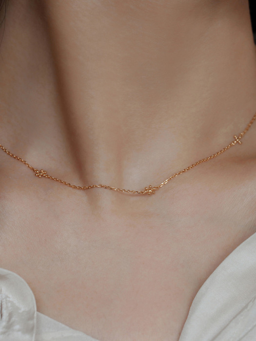 [단독]silver petit necklace