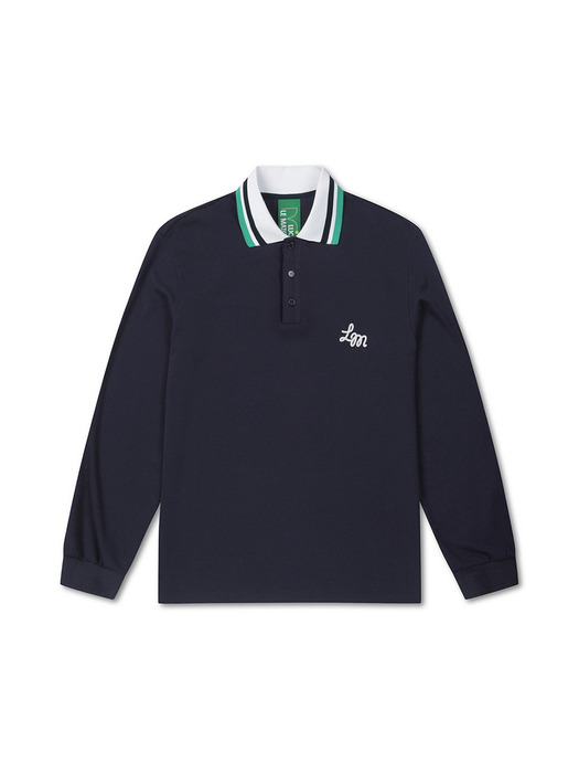 Knitted Collar Polo T- shirt_QUTAX22551NYX
