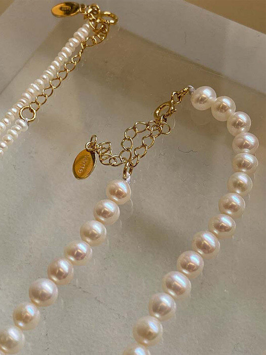 [925 silver]Un.silver.132 / fresh-water pearl necklace ver.09