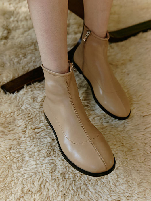 EVAN spanx rounded ankle boots - 3color 라운드 스판 앵클부츠
