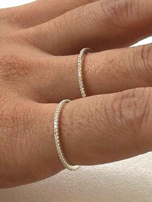 silver925 thin cubic ring
