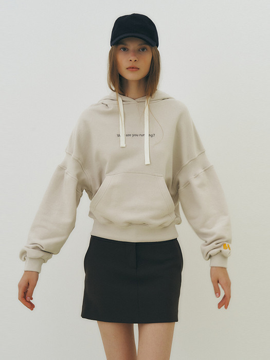 “Why” cotton hoody (dove)