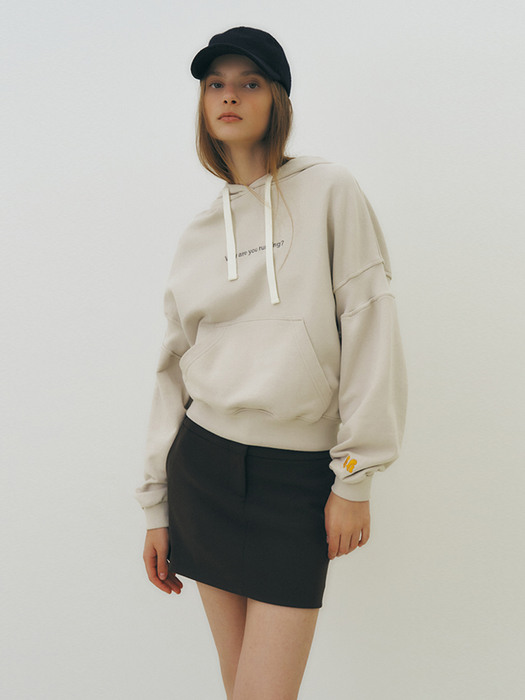 “Why” cotton hoody (dove)