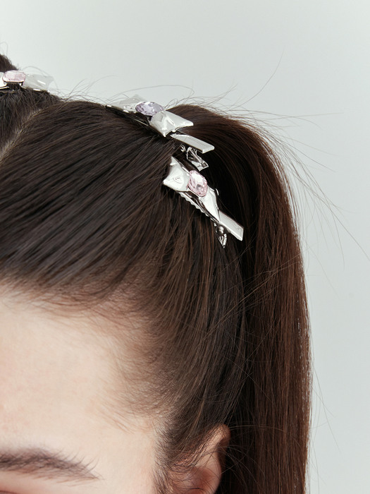Candy Bow Hairpin (2Colors: Pink, Purple)