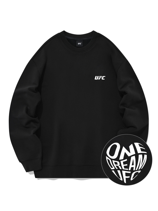 UFC 하트 릴렉스핏 맨투맨  블랙 U2SWU1305BK