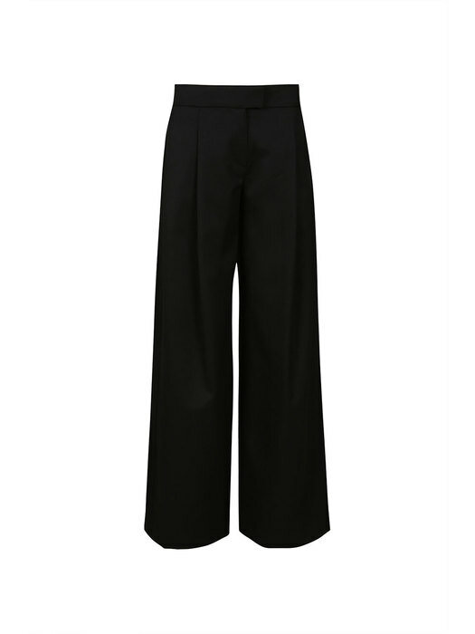 WOOL TAILORED TROUSERS (BLACK)