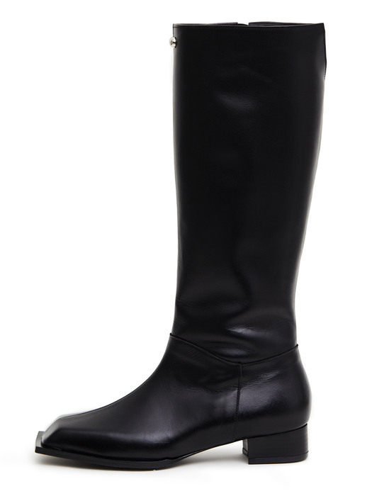 Two buttons boots (black)