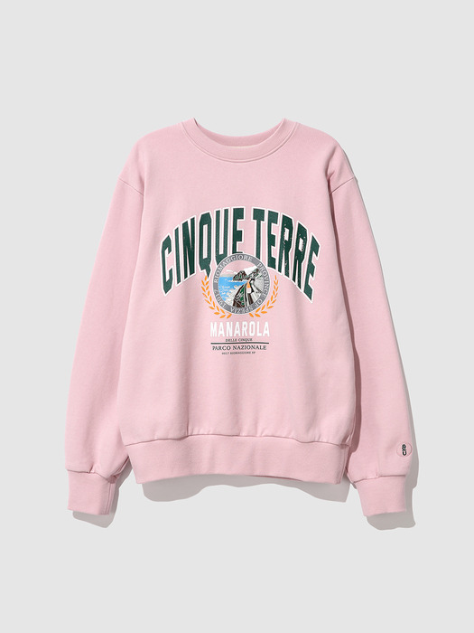 CINQUE TERRE City artwork sweatshirt (Pink)