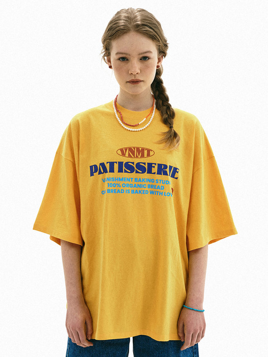 Patisserie oversize t-shirt_yellow