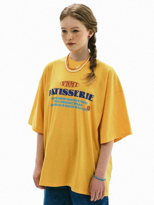 Patisserie oversize t-shirt_yellow