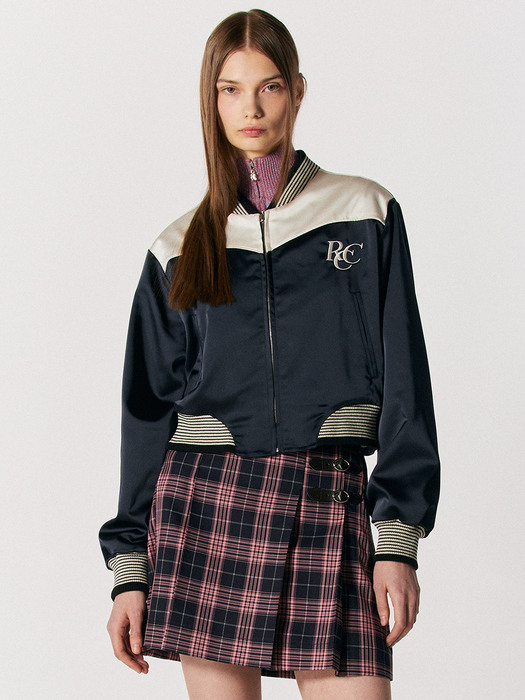 RCC Satin Varsity Jacket [NAVY]