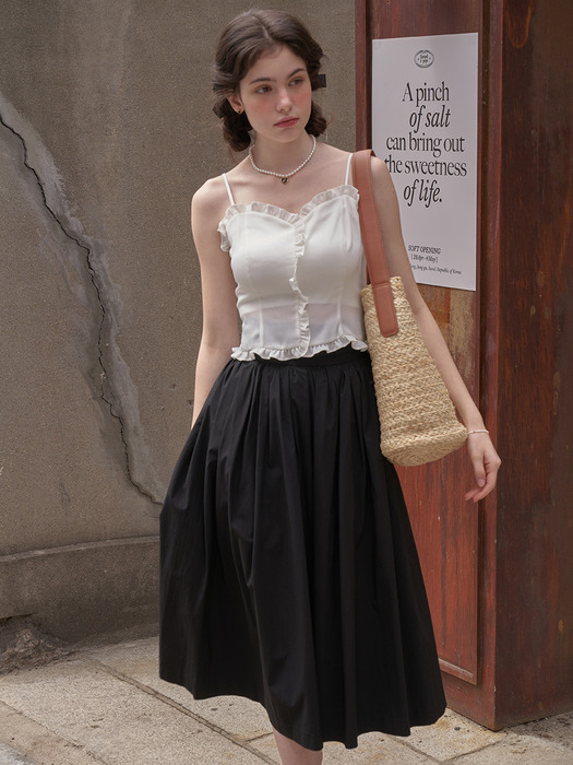 Wrinkle Long Skirt(2color)