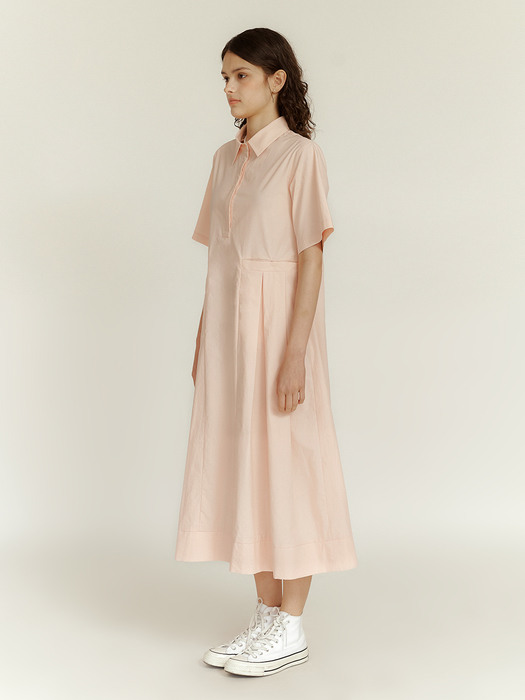 4.69 Classy shirt dress (Peach pink)