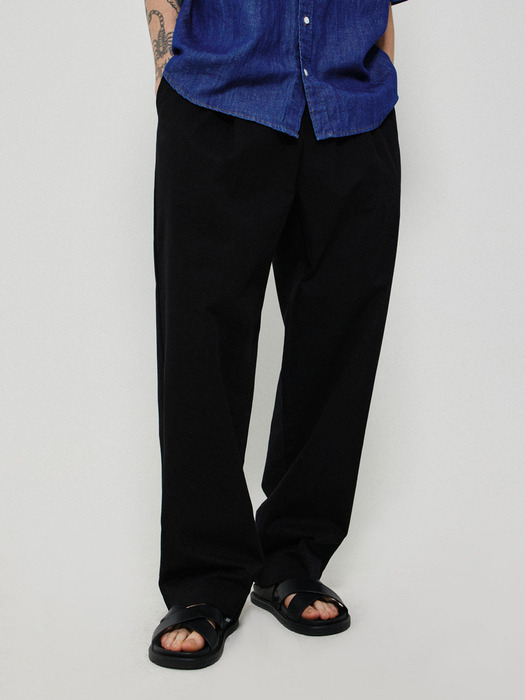 WASHED EASY FIELD PANTS_BLACK