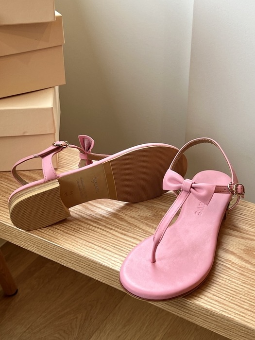 Liv Ribbon Sandals - York Pink