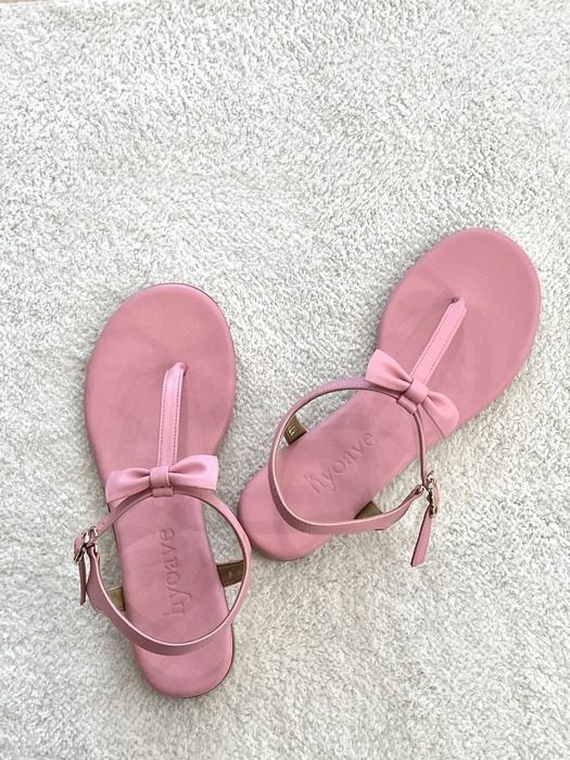 Liv Ribbon Sandals - York Pink