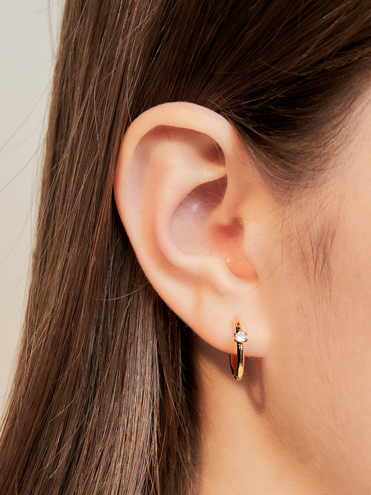 prong one-touch earring