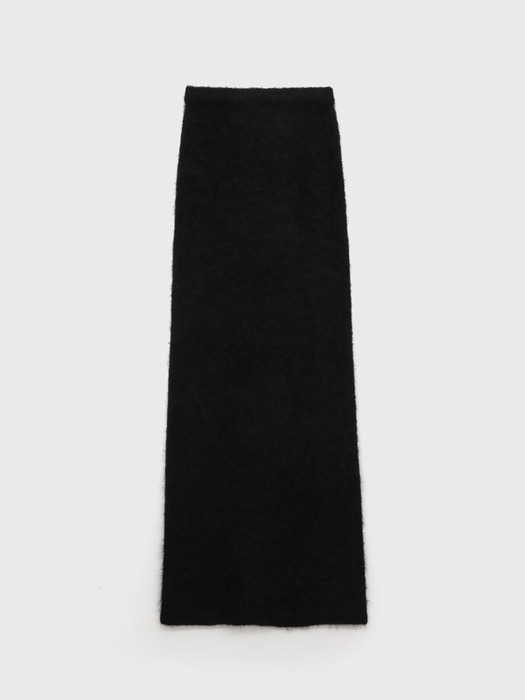Mohair Alpaca Maxi Skirt - Black