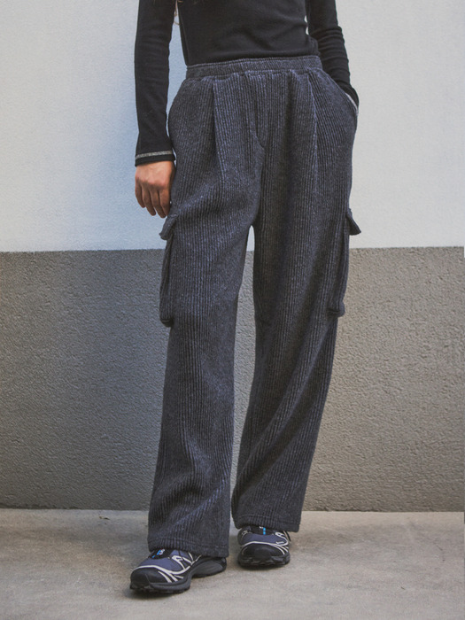Cargo Knit Banding Trousers_CTB513(Charcoal)