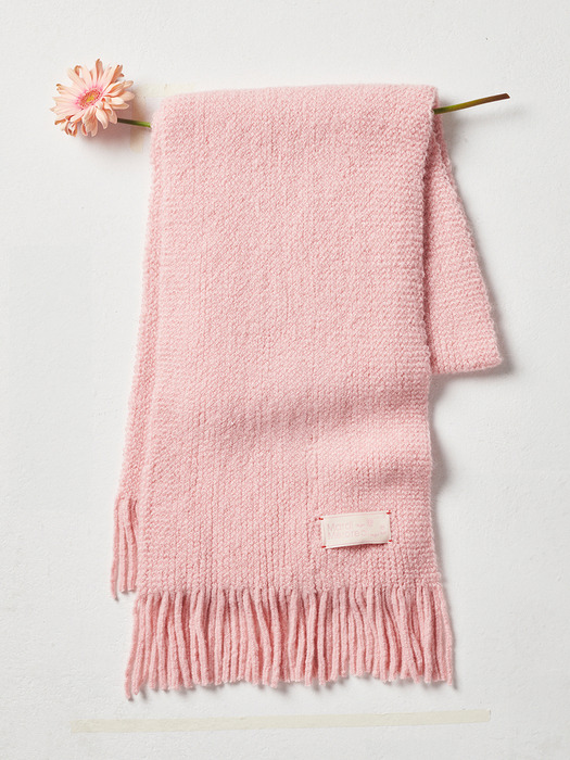 ALPACA BLENDED MUFFLER FRINGE_LIGHTPINK