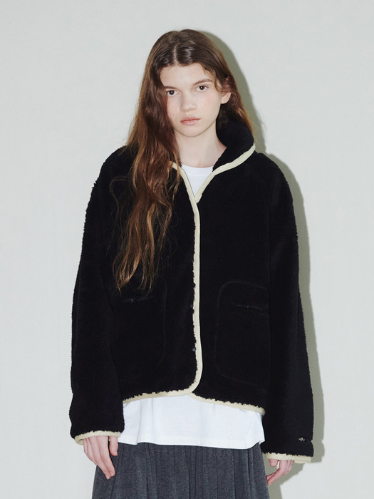 WOOL FUR PADDED JUMPER