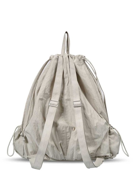 Rustling string backpack [Beige]