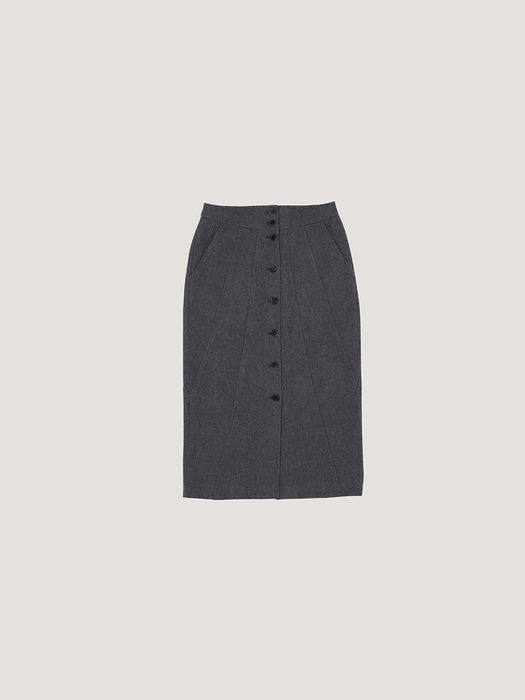 Symmetrical Wool Skirt