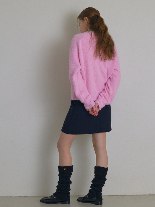 wool mini skirt_navy