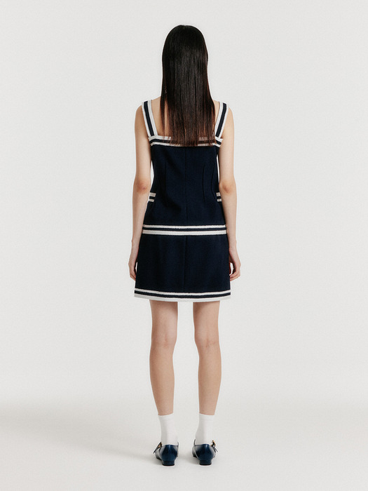 YINTI Contrast Mini Skirt - Navy