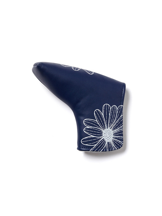 BLADE PUTTER COVER DUO FLOWERS_NAVY GREEN