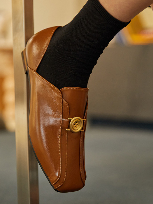 Coat loafer / 코트 로퍼 (Camel brown)