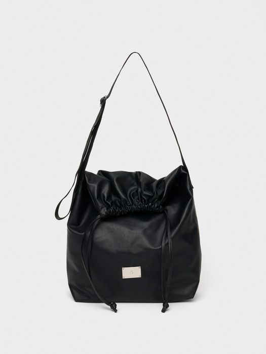 LEATHER CITY CROSS BAG [BLACK]