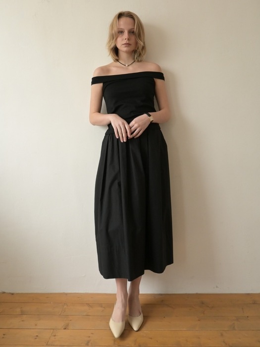 Pola Cotton Skirt [Black]